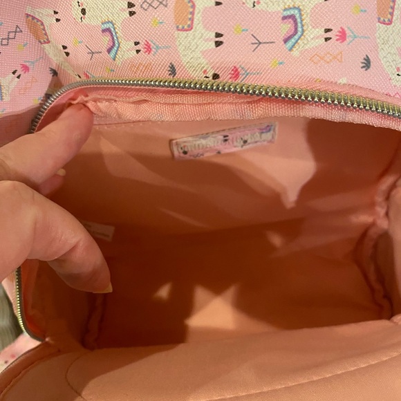 Under One Sky Pink Llama Small 2 Pocket Backpack🩷 - Picture 6 of 7